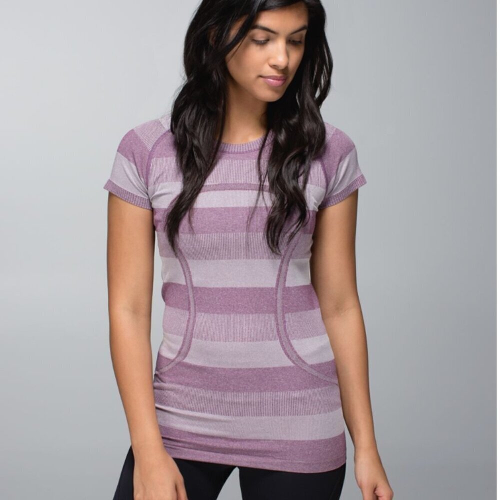 Lululemon Run: Swiftly Tech Short Sleeve Heathered Plum